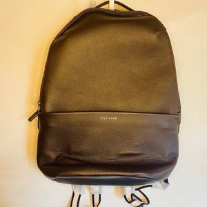 Cole Haan Dark Chocolate Leather Grand Series Triboro Backpack. New with tags.
